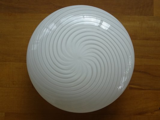 Murano Glass Swirl Ceiling Lamp 1970s