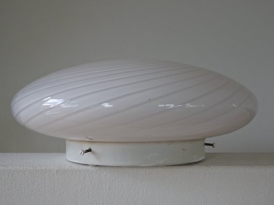 Murano Glass Swirl Ceiling Lamp 1970s