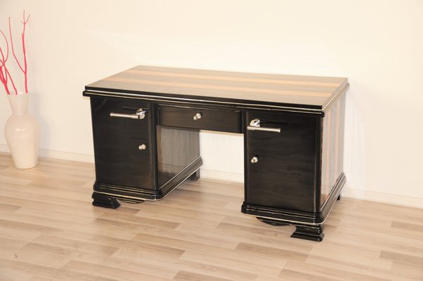 Art Deco Indian Apple Wood Desk For Sale At Pamono