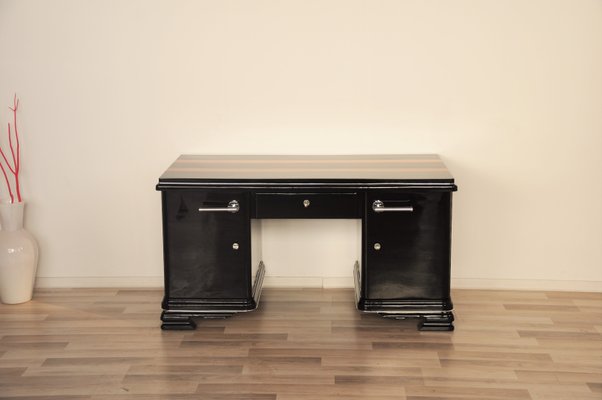 Art Deco Indian Apple Wood Desk For Sale At Pamono