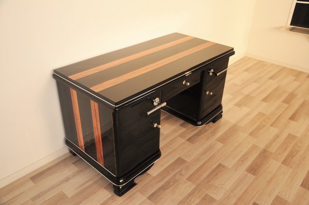 Art Deco Indian Apple Wood Desk For Sale At Pamono