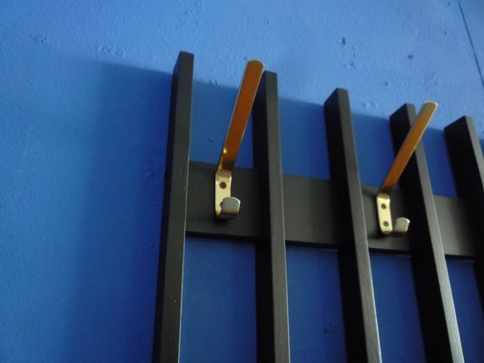 German Wall Mounted Coat Rack With Shelf Mirror 1966 German Wall Mounted Coat Rack With Shelf Mirror 1966