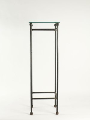 Table Console En Verre Et Fer Forgé - Noir - 120x34x80 Cm - Occasion