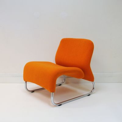 Orange Ecco Lounge Chair By Møre Design Team For Hjelle Møbelfabrikk Orange Ecco Lounge Chair By Møre Design Team For Hjelle Møbelfabrikk 1971 1