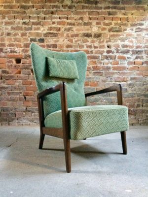 high wing back lounge chair by soren hansen for fritz hansen 1950s