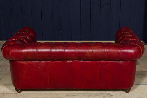 Vintage 2 Seater Oxblood Sofa For At Pamono Vintage 2 Seater Oxblood Sofa 8