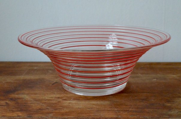 Dänische Vintage Glas Salatschale & Krug von Jacob E. Bang für Holmegaard bei Pamono kaufen