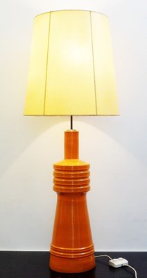 large orange table lamp