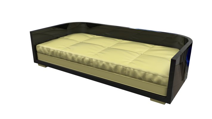 Black Art Deco Sofa 1920s