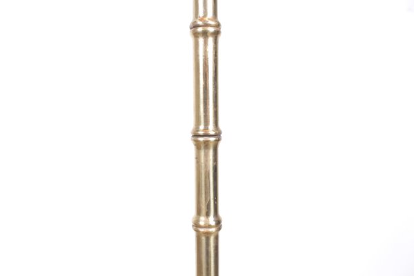 Brass Faux Bamboo Floor Lamp