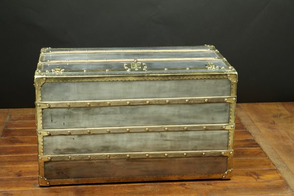 Vintage Zinc Steamer Trunk From Louis Vuitton For Sale At Pamono