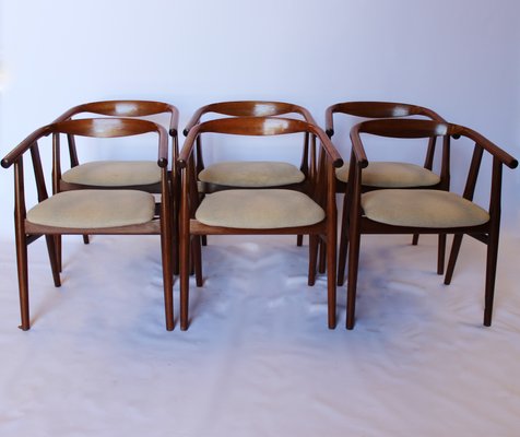 Ge525 Dining Room Chairs By Hans J Wegner For Getama 1960s Set Of 6 For Sale At Pamono