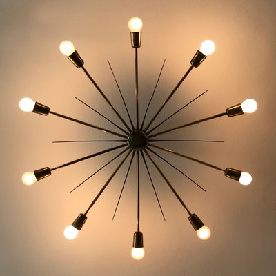 Large Model 5160 Sputnik Sun Ceiling Lamp Sun From Kalmar 1950s