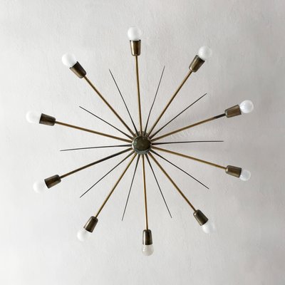 Large Model 5160 Sputnik Sun Ceiling Lamp Sun From Kalmar 1950s