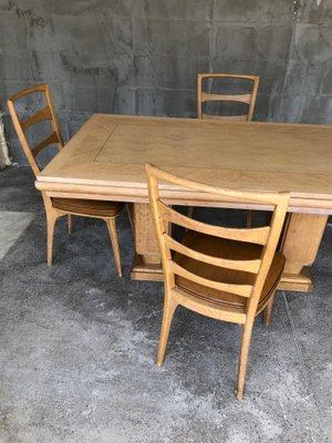 Art Deco French Oak Dining Table By Gaston Poisson 1930s For Art Deco French Oak Dining Table By Gaston Poisson 1930s 16