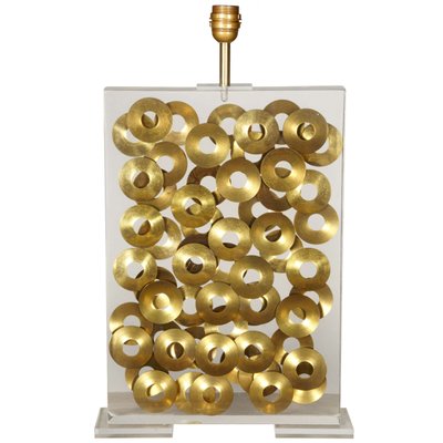 Brass ring clearance table lamp