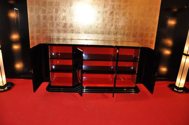 Art Deco Sideboard With Red Interior 1920s