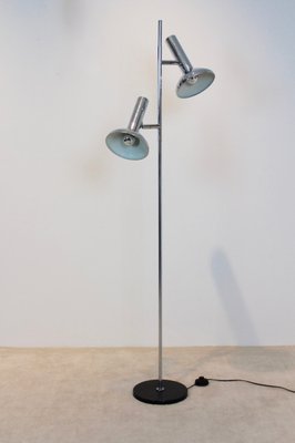 Chrome Plated Metal Floor Light by Koch Lowy for Erwi 1960s for