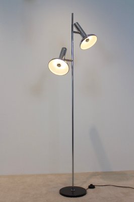 Chrome Plated Metal Floor Light by Koch Lowy for Erwi 1960s