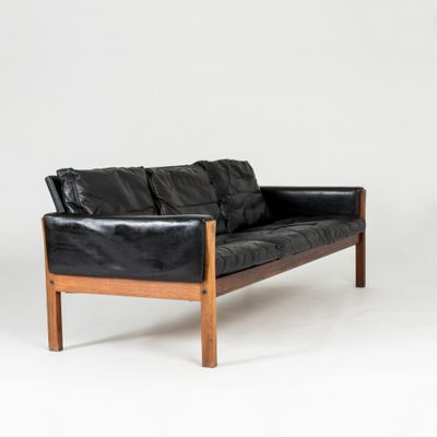 Ch 163 Leather Sofa By Hans J Wegner For Carl Hansen Søn 1960s Ch 163 Leather Sofa By Hans J Wegner For Carl Hansen Søn 1960s