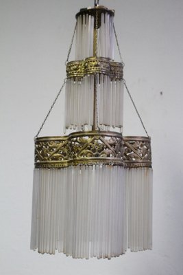 Antique 3 Tier Br Gl Pendant Light Antique 3 Tier Br Gl Pendant Light