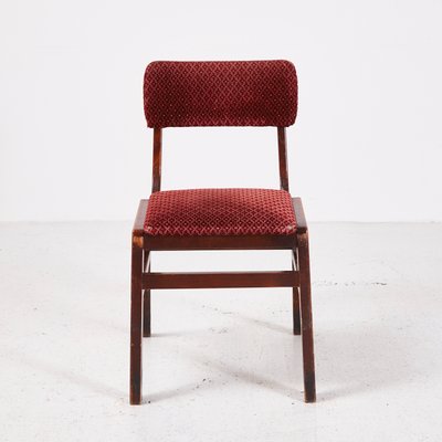 Vintage Red Velvet Stackable Chair 1970s For At Pamono Vintage Red Velvet Stackable Chair 1970s 1