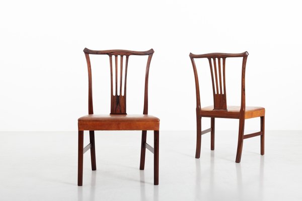 Dining Chairs By Helge Vestergaard Jensen For Peder Pedersen 1940s Set Of 10