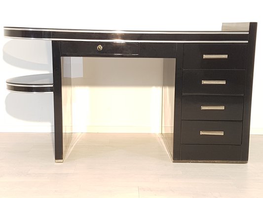 Bureau Art Deco Noir 1930s En Vente Sur Pamono