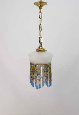 Vintage Hanging Lamp With Colored Glass Beads For Sale At Pamono