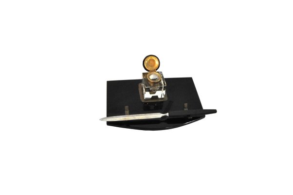 Art Deco Desk Set In Black Marble Brass 1920s For At Pamono Art Deco Desk Set In Black Marble Brass
