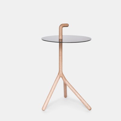 Yot Side Table In Oak Black Corian From Florian Saul Design Developement Yot Side Table In Oak Black Corian From Florian Saul Design Developement