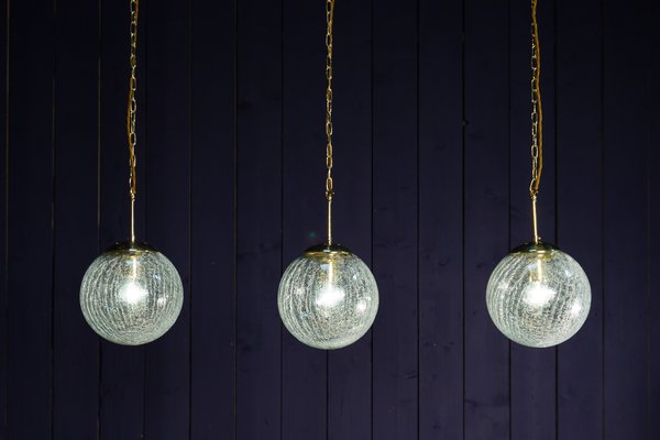 Lampe Suspension Craquelé En Verre À Vintage Globe xrtshQdC
