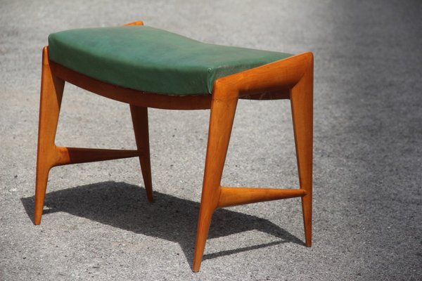 Italienische Bank Aus Ahorn Und Eco Leder 1950er Bei Pamono Kaufen