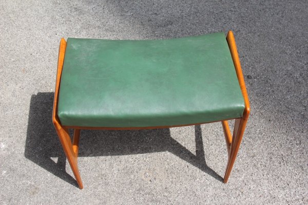 Italienische Bank Aus Ahorn Und Eco Leder 1950er Bei Pamono Kaufen
