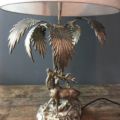 bronze stag table lamp
