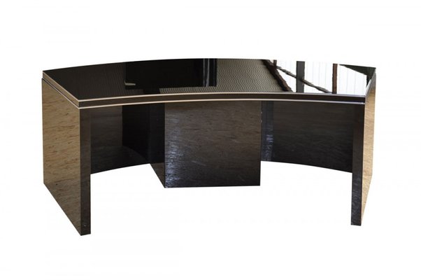 Art Deco Curved Desk 1930s For At Pamono Art Deco Curved Desk 1930s For At, Art Deco Corner Writing Desk