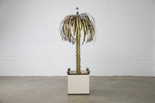 Hollywood Regency Brass Palm Tree Floor Lamp From Maison Jansen For Hollywood Regency Brass Palm Tree Floor Lamp From Maison Jansen 1