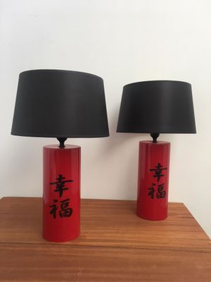 Vintage Red Ceramic Table Lamps Set Of 2 For At Pamono Vintage Red Ceramic Table Lamps Set Of 2 1