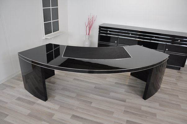 Large Black High Gloss Desk 1950s For Sale At Pamono