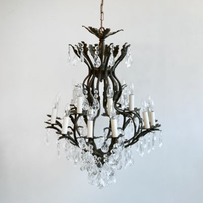 Large Antique Cast Metal Birdcage Chandelier For At Pamono Large Antique Cast Metal Birdcage Chandelier 3