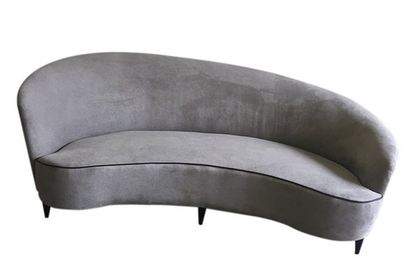 Italian Curved Sofa 1950s