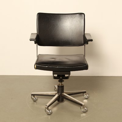 Bureau Skaï Par Chaise ARCordemeyer Gispen1970s De Noir Pour En 80mwNn