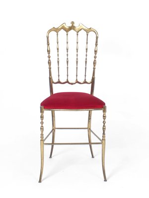 Vintage Red Velvet Chair From Chiavari 1950s For At Pamono Vintage Red Velvet Chair From Chiavari 1950s 1