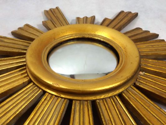 Vintage Wooden Sunburst Convex Mirror 1950s For At Pamono Vintage Wooden Sunburst Convex Mirror