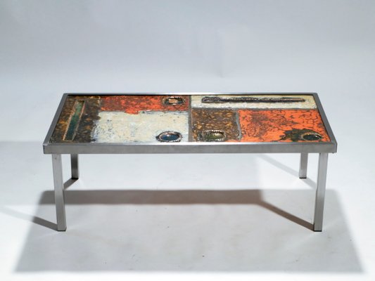 Ceramic Coffee Table By Robert Jean Cloutier 1950s For At Pamono Ceramic Coffee Table By Robert Jean Cloutier