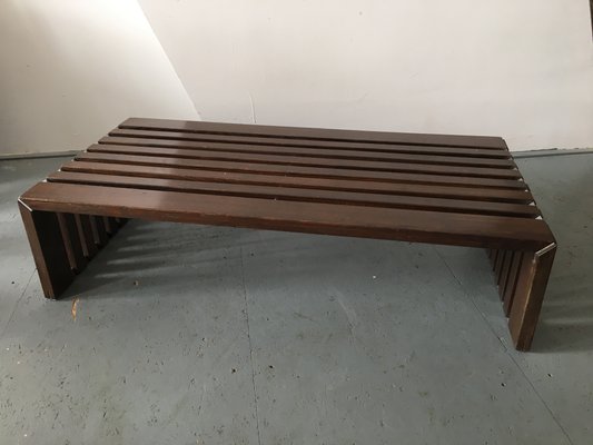 Vintage Slatted Bench or Coffee Table by Walter Antonis for t