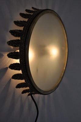 French Sunburst Ceiling Lamp 1950s