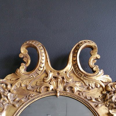 Large 19th C Louis Philippe Gilt Mirror With Crown