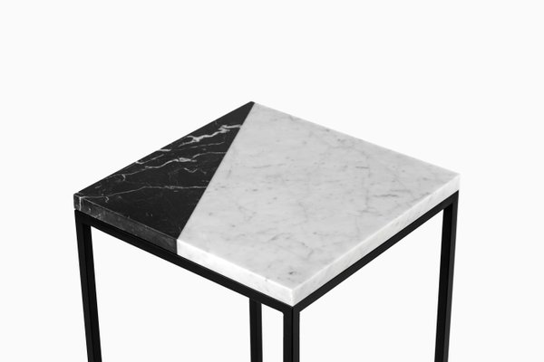 Small Black Cut Side Table By Un Common, Black And White Small End Tables