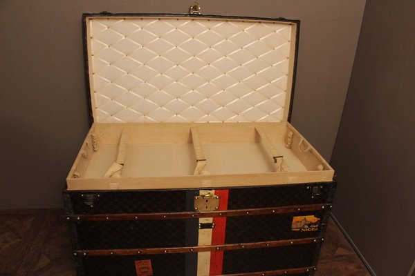 Large Checkered Monogram Steamer Trunk From Louis Vuitton 1890s